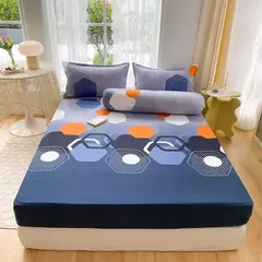 Imagem do Lençol equipado 100% poliéster com elástico para colchão, lençol com quatro cantos, sem fronhas, novo produto, 1 conjunto