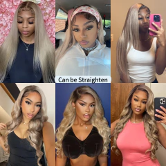 Cinza loira perucas de cabelo humano 180 densidade 13x4 13x6 onda do corpo peruca dianteira do laço para as mulheres sem cola ombre loira colorido peruca dianteira do laço