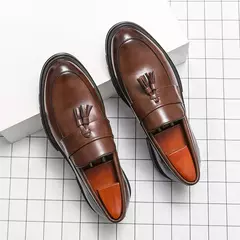 Mocassins macios masculinos, sapatos de couro borla, sapatilha de condução, marca de luxo, plus size, 46, alta qualidade, moda - Wolf Magazine