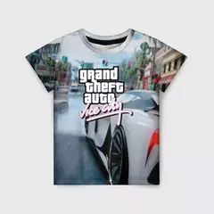 Jogos para homens e mulheres GTA Camiseta extragrande, 3D Print, Roubo, Auto Vice City, Manga curta, Harajuku, Y2k Tees, Tops para crianças, Roupas na internet