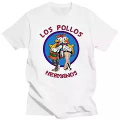 Imagem do Camiseta engraçada casual masculina, Breaking Bad, LOS POLLOS Chicken Brothers estampada, 100% algodão, alta qualidade, nova