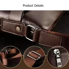 Imagem do Nova moda masculina tote sacos de couro do plutônio famosa marca homens mensageiro saco com embreagem masculino cruz corpo ombro sacos de negócios para homens