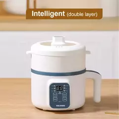 Fogão de arroz elétrico para casa, camada simples e dupla, antiaderente, multicooker mecânico, panela vaporizada inteligente, 1,2 l, 220V - Wolf Magazine