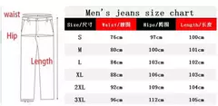 Jeans slim-fit rasgado e desbotado masculino, calça casual vintage na moda, estilo europeu e americano, S-XXXL, novo, 2024 na internet