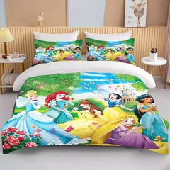 Disney Princess Impresso Bedding Set para Adulto, Microfibra Bed Cover, Quarto Duvet, Anime Cartoon Fronha, 10 Tamanhos - comprar online