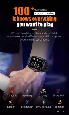 COLMI-P76 Smartwatch militar ao ar livre para homens, 1,96 ", chamada Bluetooth, 3ATM, IP68 impermeável, esportes fitness relógios