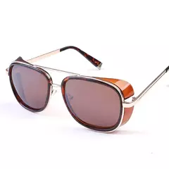 Tony Stark óculos escuros para homens e mulheres, óculos de proteção gradiente vintage UV400 de proteção ultravioleta, moda steampunk - loja online