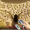 Bateria USB operado LED String Lights, Photo Clip, Fairy Lights, ao ar livre, árvore de Natal, decoração da guirlanda, decoração do casamento, 2m, 5m, 10m