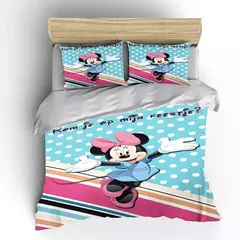 Mickey e Minnie Conjunto de cama para crianças, Fluffy Cartoon Comforter Cover, US Twin Bedclothes, Queen Size, macio, bebê, 3pcs