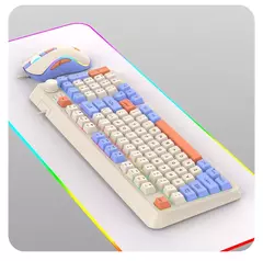 USB Wired Game Keyboard and Mouse Set, Iluminado, Desktop, Laptop, Casa, Escritório, Feminino, Masculino, K820 - Wolf Magazine