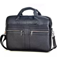 Bolsas casuais de couro genuíno para homens, sacos para laptop, sacos masculinos de viagem de negócios, bolsa de ombro masculina - comprar online