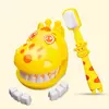 Montessori brinquedos educativos para crianças, girafa bonito, dentista Role-Playing Games, escova de dentes, fingir jogar, presentes para crianças