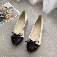 Mocassins slip-on com nó de arco para mulheres, sapatos baixos para senhoras, elegante bailarina para mãe, moda - comprar online