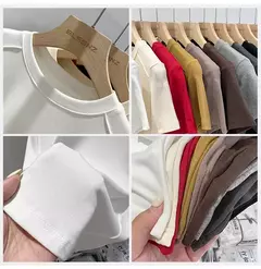 Aossviao verão branco camiseta de algodão feminino de manga curta estudante versátil solto meia manga camiseta harajuku tendência superior