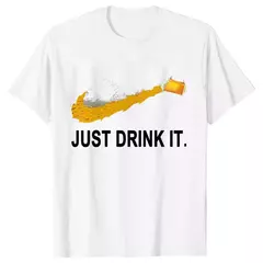 Camiseta de manga curta masculina preta, camiseta de cerveja engraçada, tops de rua, roupas novas da moda, verão na internet