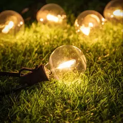 Guirlanda de luzes inquebrável g40, 220v 110v, led, luz de corda e12, à prova d'água, conectável, guirlanda de ano novo, decoração de natal - comprar online