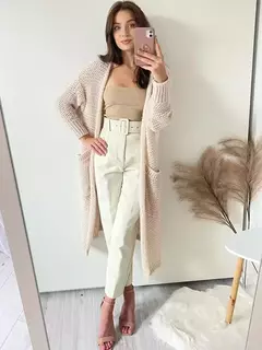 TRAF-Calças de escritório femininas de cintura alta, calças cortadas, roupa formal, roupas profissionais, outono - Wolf Magazine