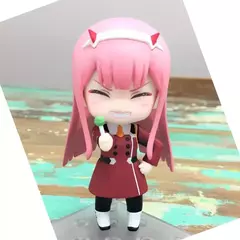 10cm amine figura querido no franxx q versão uniforme de combate bonecas brinquedo presente coletar ornamentos em caixa material pvc na internet