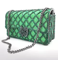 XIYUAN-Bolsas Mensageiro de Corrente Longa para Mulheres Bolsas Diamantes, Bolsa de Ombro para Festa de Casamento, Laranja, Azul, Prata, Jóias Verdes na internet