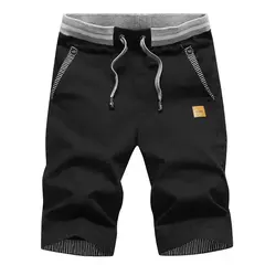 Calção de praia de algodão masculino, calça monocromática, estilo verão, novo, quente, 2024 na internet