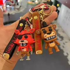 5 pçs atacado jogo dos desenhos animados figura de ação fnaf freddy's fazerbear urso boneca modelo brinquedo cinco noites freddy chaveiro para presente - Wolf Magazine