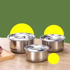 Panela De Sopa De Aço Inoxidável Com Tampa, Panelas, Panela De Cozimento, Ferramentas De Cozinha, Acessórios De Piquenique, Utensílios De Cozinha, Viagem, 3Pcs, Conjunto - Wolf Magazine