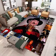 Tapete impresso filme de terror 3D, tapete antiderrapante, sala de estar e quart - comprar online