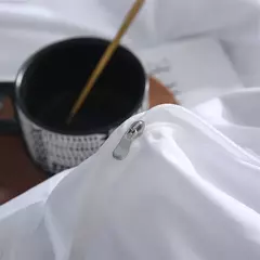 Monocromático confortável Quilt Cover para adultos, roupa de cama, White Bed Cover, fronha, Queen e King Duvet Cover Set, luxo, novo, 3PCs