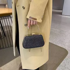 Saco de noite luxuoso para mulheres, alto design, banquete de festa, saco de glitter para senhoras, embreagem do casamento, bolsa de ombro, bolsa de corrente, marca - Wolf Magazine