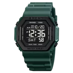 Imagem do SKMEI-Relógio esportivo digital masculino, display LED, contagem regressiva militar, relógios de pulso à prova d'água, 1628, 1988