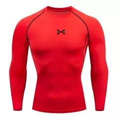 Imagem do Camisa respirável Rashguard de compressão masculina, ajuste seco, camiseta esportiva MMA Fitness Gym, camisa de corrida, alta qualidade