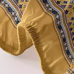 Bohemian impresso fosco cabido folha, tampa da cama moderna simples, cama impressa quarto, inclui fronhas, 1 - comprar online