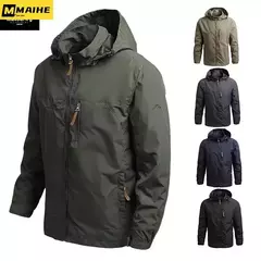 Gorpcore jaqueta masculina militar tático caça jaqueta outono casual à prova dwindproof água blusão casaco masculino bolso roupas de trabalho - comprar online