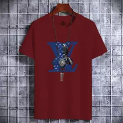 Camiseta retrô casual masculina, manga curta, algodão vintage, tops respiráveis na moda, designer de luxo, alta qualidade, verão, Y2K - comprar online