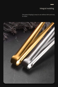 Pinças para churrasco em aço inoxidável 304, pinças para churrasco estendidas, pinças para bife com dentes, pinças para alimentos - loja online