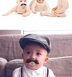 Chupeta ortodôntica de silicone do bebê, Chupeta engraçada do bigode do mamilo, Criança chupeta, Vermelho beijo lábios mordedor, Alimentação do bebê na internet
