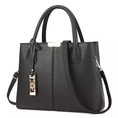 Sacola de couro falso para senhoras, bolsa de ombro grande, elegante texturizada, moda - Wolf Magazine