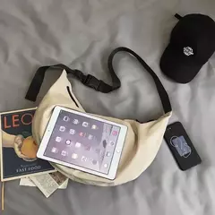 Sacos crossbody masculino cor sólida grande capacidade hobos unisex harajuku estilo japonês náilon impermeável viagem bolsa de ombro com zíper - Wolf Magazine