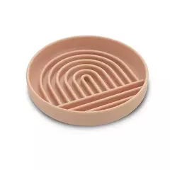 Suprimentos para animais de estimação tigela de comida lenta gato anti-queda tigela de comida antiderrapante filhote de cachorro anti-asfixia brinquedo de silicone placa de comida - loja online