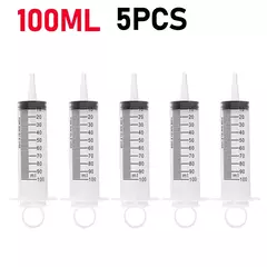 Seringa de Alimentação sem Agulha, Enchimento de Cola, Enema, Nutriente Estéril, Rega para Hidroponia Industrial, 60ml, 100ml