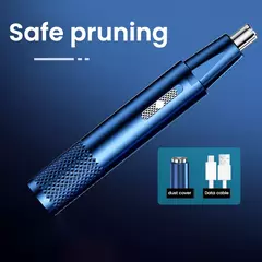 Aparador elétrico recarregável de cabelo para nariz, corte multicinético, recarregável, dois em um, unissex, totalmente automático, aparador lavável - comprar online