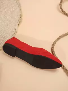 Sapatos baixos de dedo apontado para mulheres, Cor sólida, Sapatos de malha, Mocassins casuais, Sapatilhas respiráveis