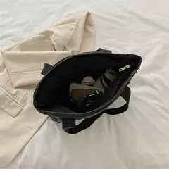 Imagem do Bolsa de losango portátil para senhoras, bolsa acolchoada sólida, grande capacidade, sacola de compras acolchoada de algodão, lazer e viagem, moda