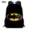 Mochila escolar com estampas de morcego dos desenhos animados para meninos e meninas, mochila de grande capacidade para o grau 1-4