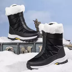 Inverno das mulheres botas de neve antiderrapante ao ar livre impermeável mulher manter botas quentes botas mujer zíper feminino algodão botas mais tamanho 42 - Wolf Magazine
