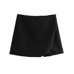 TRAF-Saias curtas femininas de zíper lateral de cintura alta, estilo pareo vintage, moda feminina - comprar online