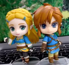 A Lenda de Zelda # 1212 Zelda Princess Breath Of The Wild Ver. # 733 Link Action Figure Modelo de coleção de ornamentos de 10 cm na internet