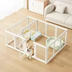 Gaiolas para cães pequenos e médios em cercas para animais de estimação, cerca de porta transparente acrílica, argônio interno para cães e gatos - Wolf Magazine