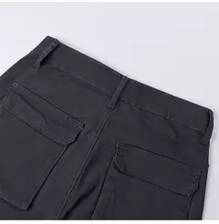 Calça jeans larga de cintura alta feminina, calça cargo cinza, calça larga, moda casual, bolsos múltiplos, estilo de rua Hip Hop, mãe, vintage, verão - Wolf Magazine