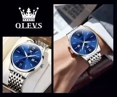 OLEVS-Relógios de luxo high-end para homens, relógios originais de aço inoxidável, marca top, relógio de quartzo, relógio manual, moda
